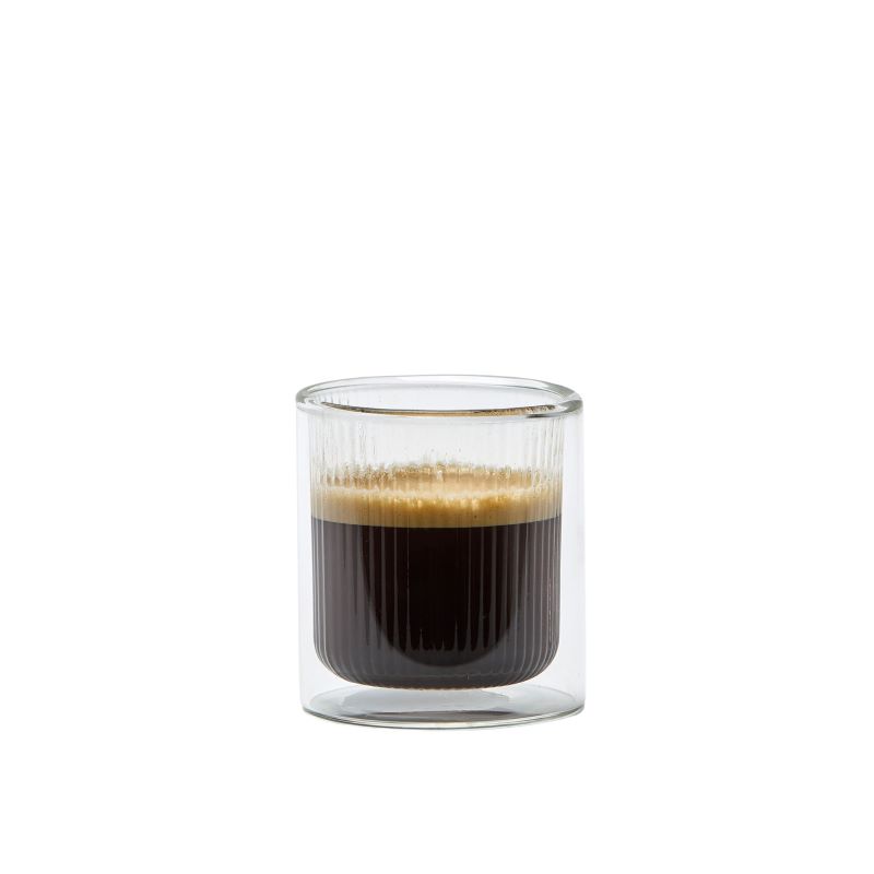 Vasito doble  vidrio stripes 120 ml