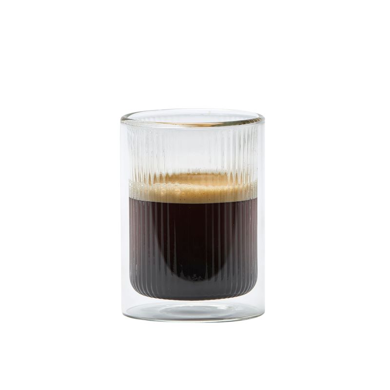 Vasito doble  vidrio stripes 250 ml