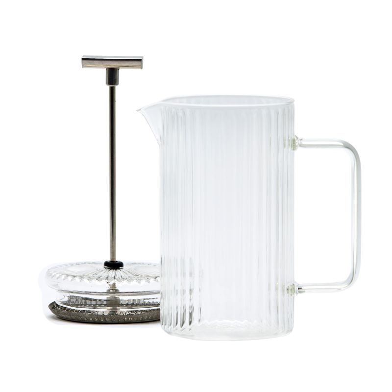 Cafetera de vidrio rallada con embolo 600ml