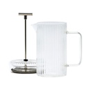 Cafetera de vidrio rallada con embolo 600ml