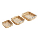 Fuente cuadr c/canasta yute 24x20x5 1.5L