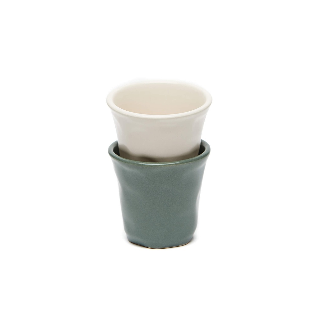 Taza expresso cerámica blanco