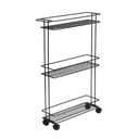 Carrito Organiz C/rued 40X12X65 negro