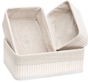 Set x 3 canastos laundry blanco