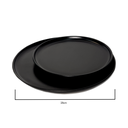 PLATO CERAMICA NEGRA 28CM