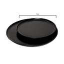 PLATO CERAMICA NEGRA 22CM