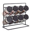 Set X8 Especieros tapa plastica rack negro