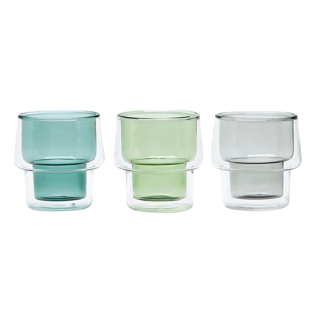 Vaso Bond doble vidrio color 200ml