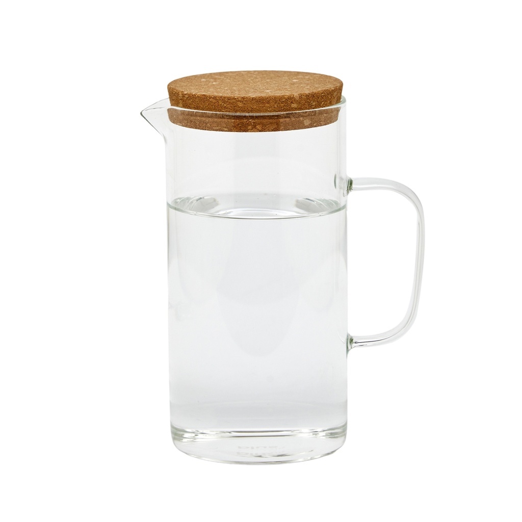 Jarra vidrio c/tapa corcho 1L