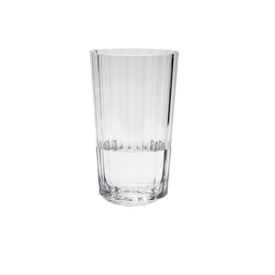 Vaso largo acrilico facetado 750 cc diam