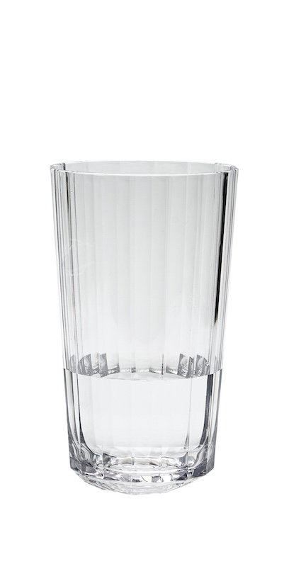 Vaso largo acrilico facetado 750 cc