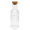 Botella vidrio c/tapa corcho 1L