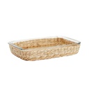 Fuente rect c/canasta yute 35x20x5.5 2.2L