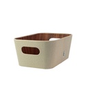 Organizador multiuso crema 26x18x11 cm