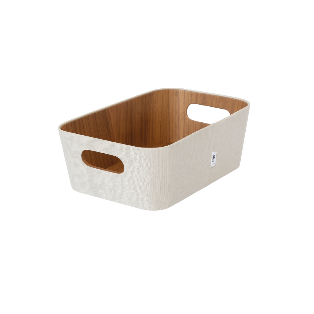 Organizador multiuso crema 23x31x15 cm