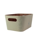 Organizador multiuso crema 23x31x15 cm