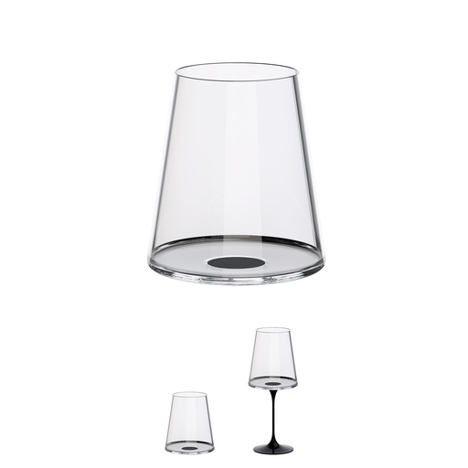[2025110] Copa cristal vino tinto c/iman Negro Set x 2