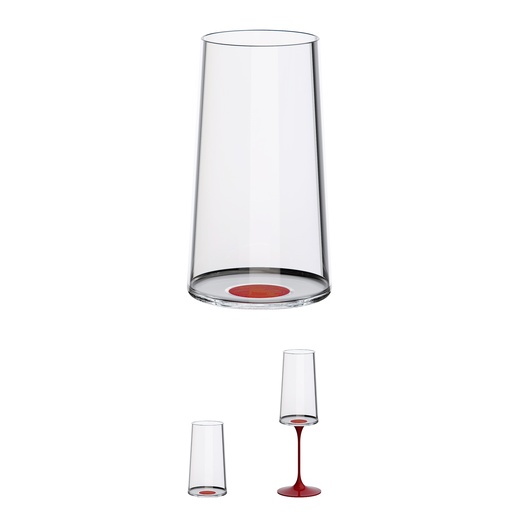 [2025131] Copa cristal trago largo c/iman Rojo Set x 2