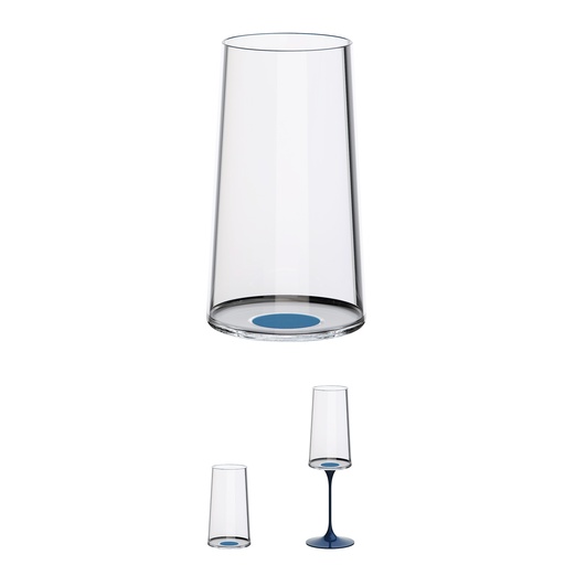 [2025132] Copa cristal trago largo c/iman Azul Set x 2