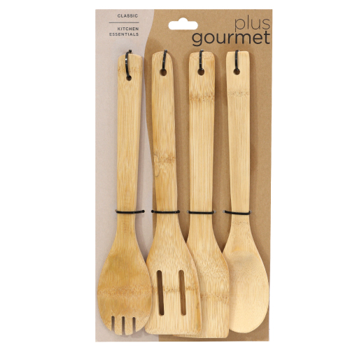[5922] Set x 4 utensilios de Bamboo