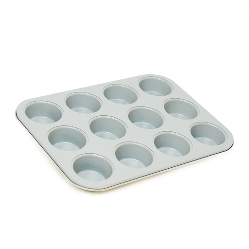 [6811G] Muffin x 12 Antiadherente 35x26.5x3cm gris