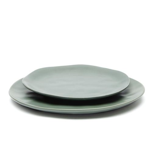[9548] Plato cerámica verde 26 cm