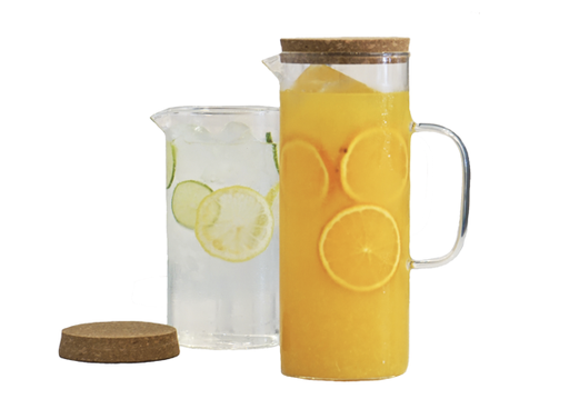 [8035] Jarra vidrio c/tapa corcho 1,5 L