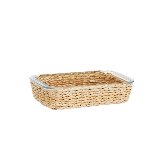 [5301] Fuente rect c/canasta yute 26x16x5 1L